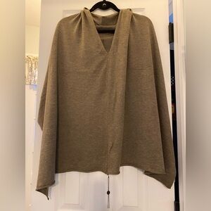 Kerisma NWT Eden II Poncho Wrap Wool Blend Knit One Size Camel Versatile Cozy